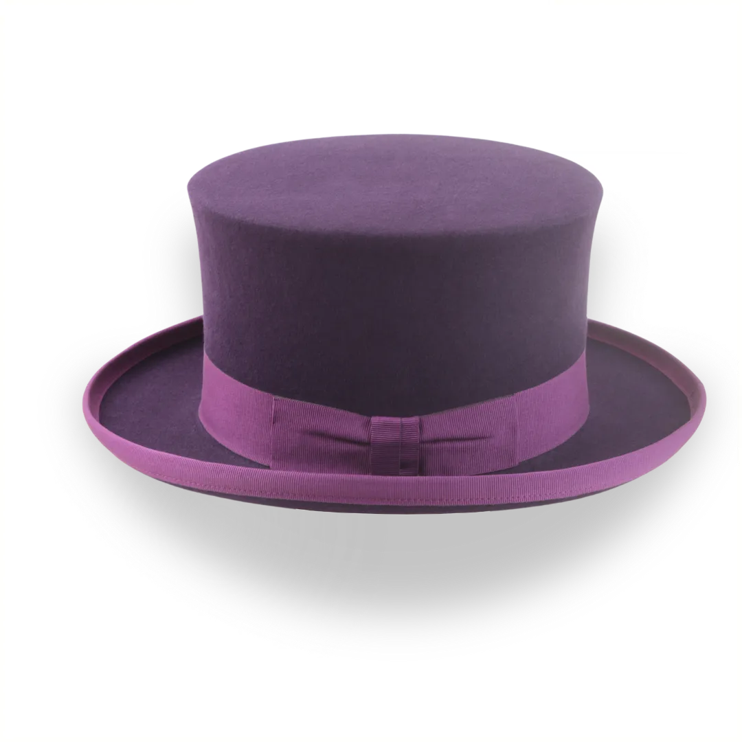 Men’s Byzantine Purple Top Hat in Rabbit Fur Felt | The Amethyst - Agnoulita Hats 2 