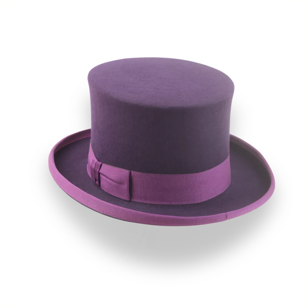 Men’s Byzantine Purple Top Hat in Rabbit Fur Felt | The Amethyst - Agnoulita Hats 3 