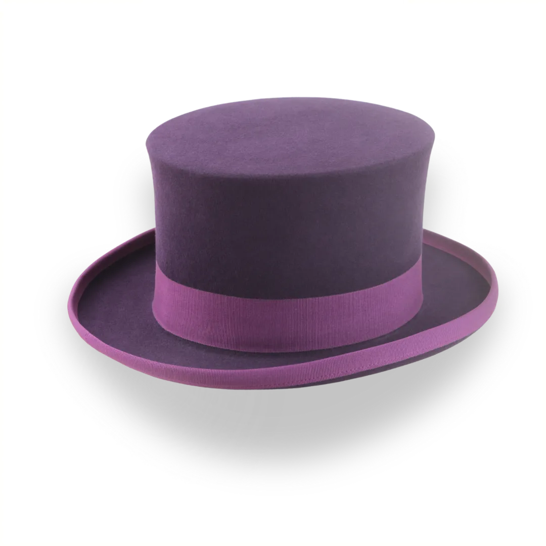 Men’s Byzantine Purple Top Hat in Rabbit Fur Felt | The Amethyst - Agnoulita Hats 4 