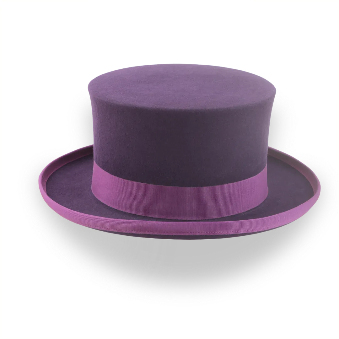 Men’s Byzantine Purple Top Hat in Rabbit Fur Felt | The Amethyst - Agnoulita Hats 5 