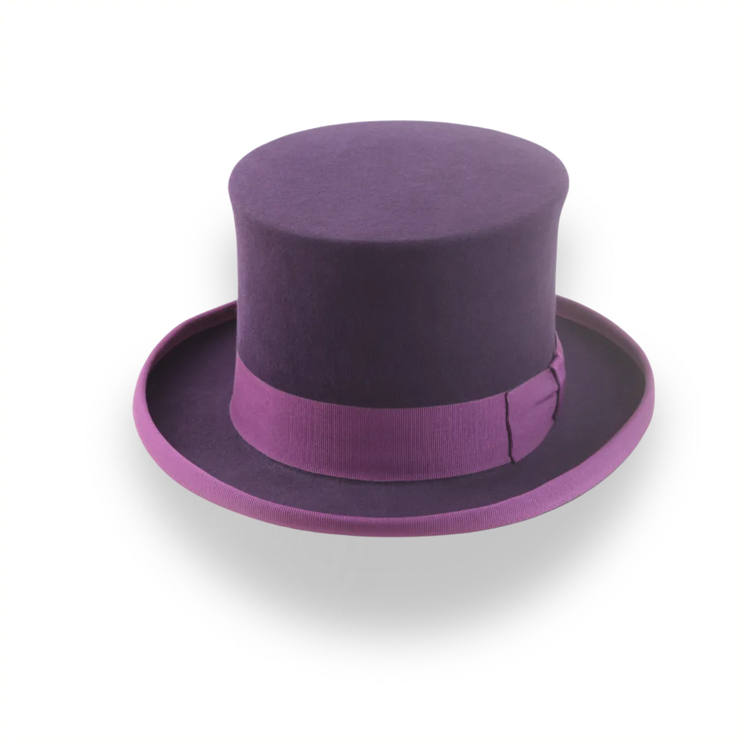 Men’s Byzantine Purple Top Hat in Rabbit Fur Felt | The Amethyst - Agnoulita Hats 6 