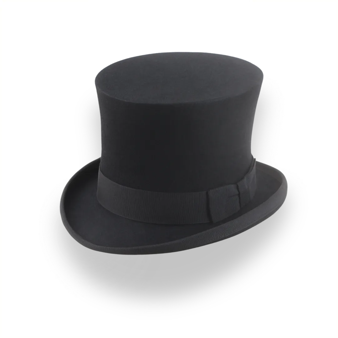 Black Fur Felt Top Hat with Tall Crown | The Paragon - Agnoulita Hats 1 