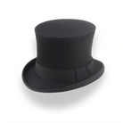 Black Fur Felt Top Hat with Tall Crown | The Paragon - Agnoulita Hats 1 