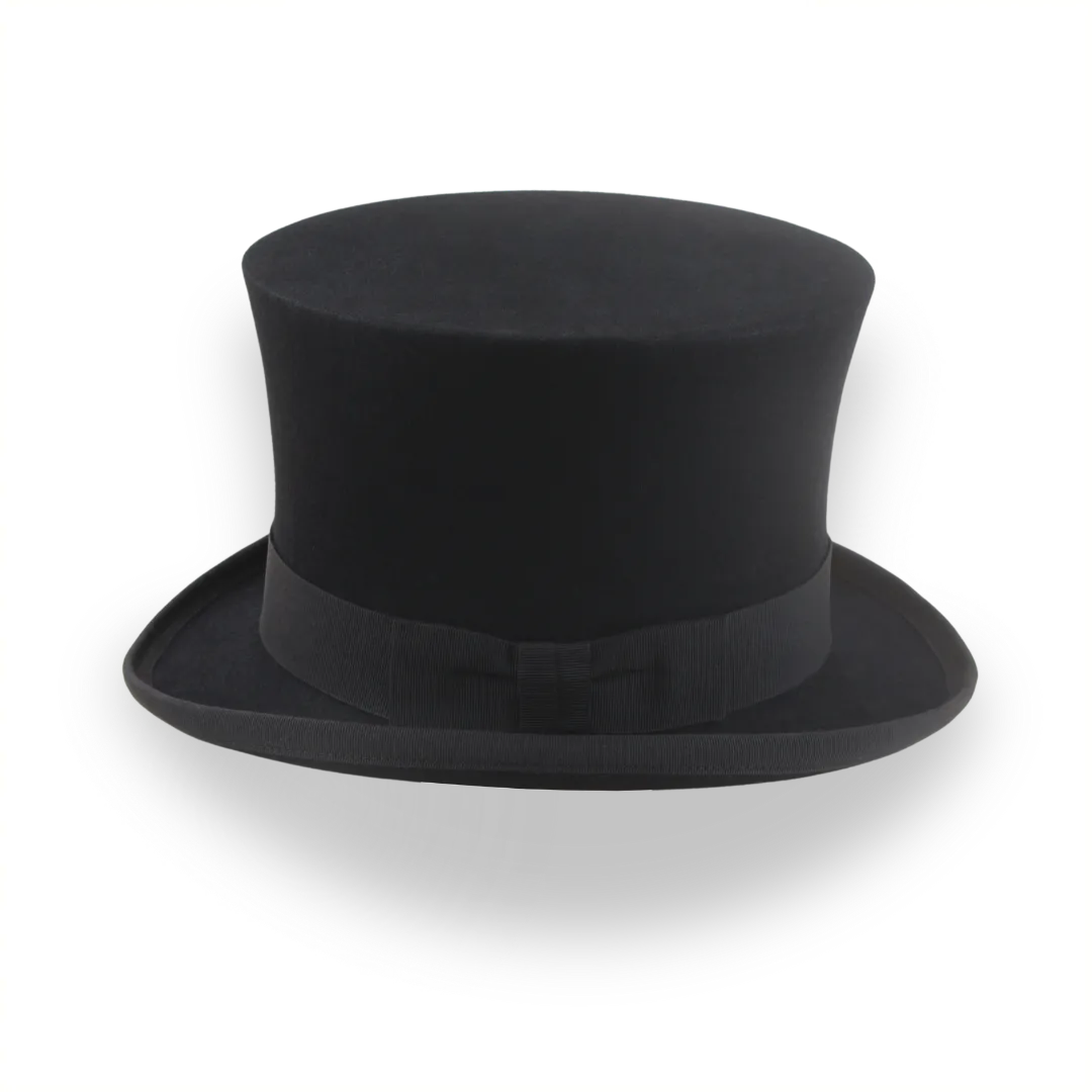 Black Fur Felt Top Hat with Tall Crown | The Paragon - Agnoulita Hats 2 