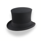 Black Fur Felt Top Hat with Tall Crown | The Paragon - Agnoulita Hats 4 