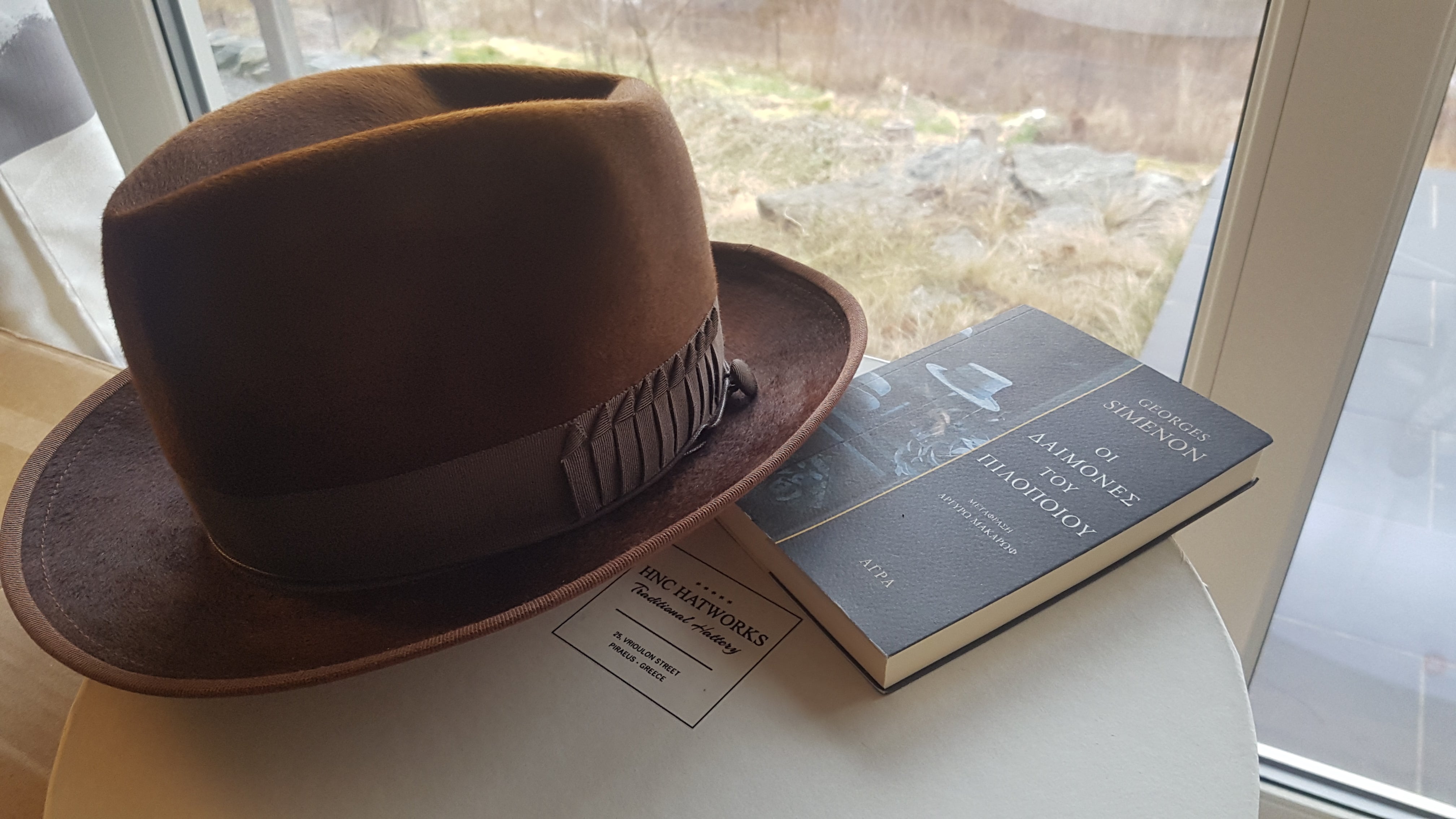 Customer submitted photo of his finished masterpiece custom Agnoulita Hats fedora
