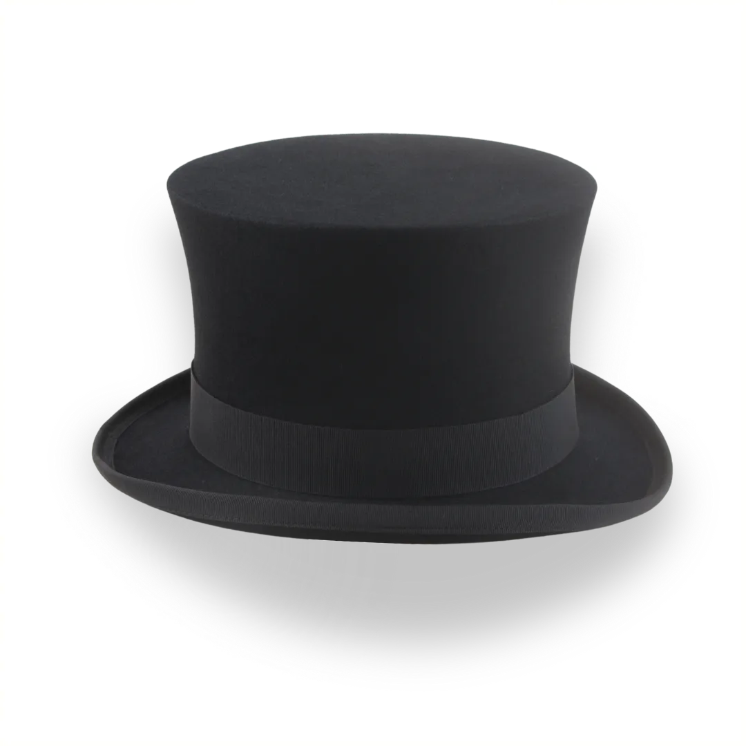 Black Fur Felt Top Hat with Tall Crown | The Paragon - Agnoulita Hats 5 