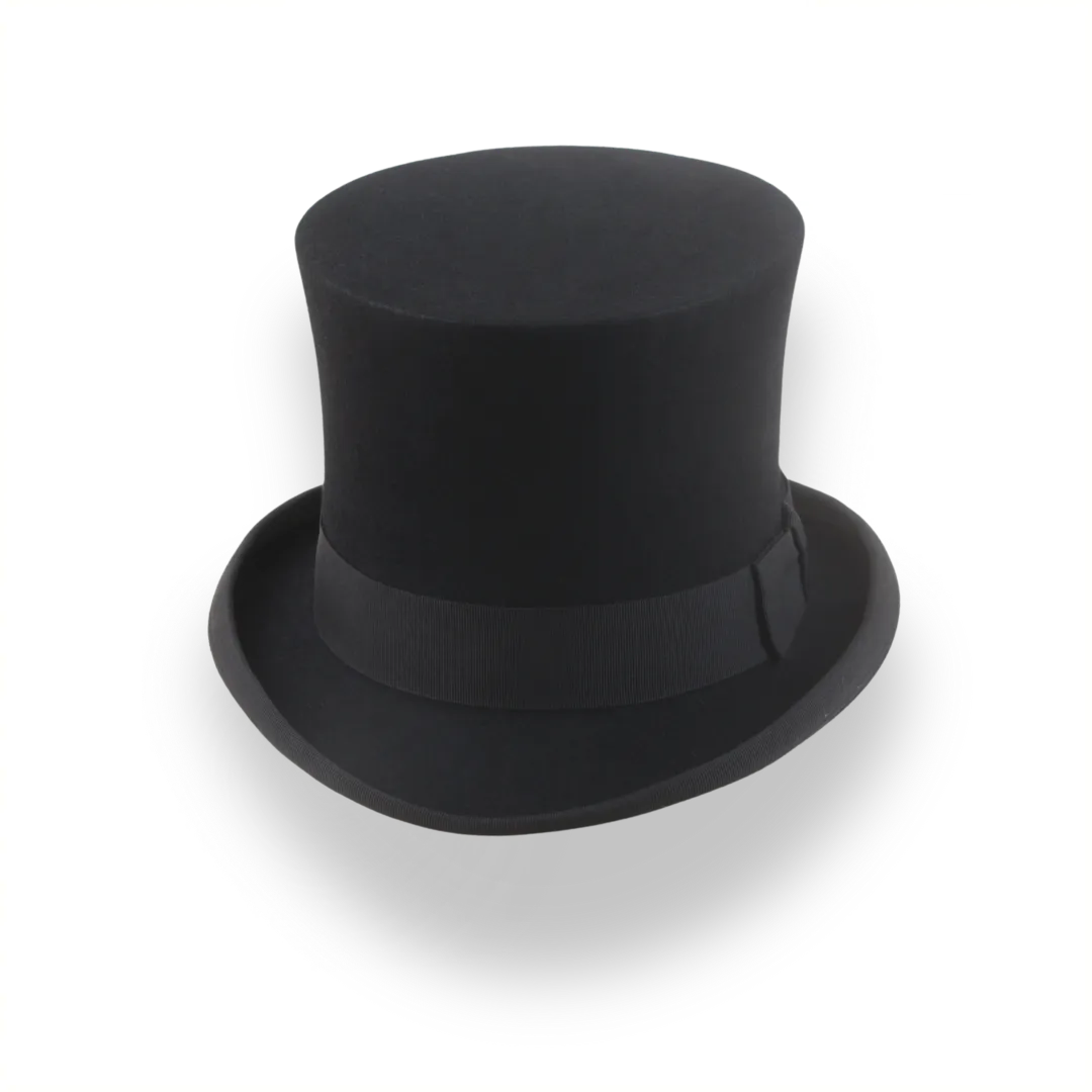 Black Fur Felt Top Hat with Tall Crown | The Paragon - Agnoulita Hats 6 