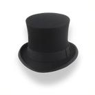 Black Fur Felt Top Hat with Tall Crown | The Paragon - Agnoulita Hats 6 