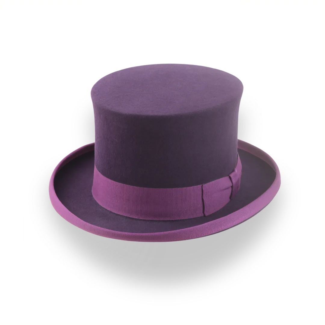 Men’s Byzantine Purple Top Hat in Rabbit Fur Felt | The Amethyst - Agnoulita Hats 1 