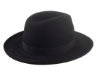 The ROCCO | Agnoulita Custom Handmade Hats Agnoulita Hats 4 | Black, Center-dent, Men's Fedora, Rabbit fur felt
