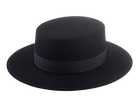  Western Style Boater Hat | The HAWK | Custom Handmade Hats Agnoulita Hats 4 | Black, Rabbit fur felt, Western Style