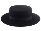  Western Style Boater Hat | The HAWK | Custom Handmade Hats Agnoulita Hats 5 | Black, Rabbit fur felt, Western Style
