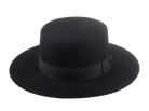  Western Style Boater Hat | The HAWK | Custom Handmade Hats Agnoulita Hats 6 | Black, Rabbit fur felt, Western Style