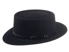 Telescope Crown Fedora | The BRONCO | Custom Handmade Hats Agnoulita Hats 2 | Black, Rabbit fur felt, Telescope, Western Style