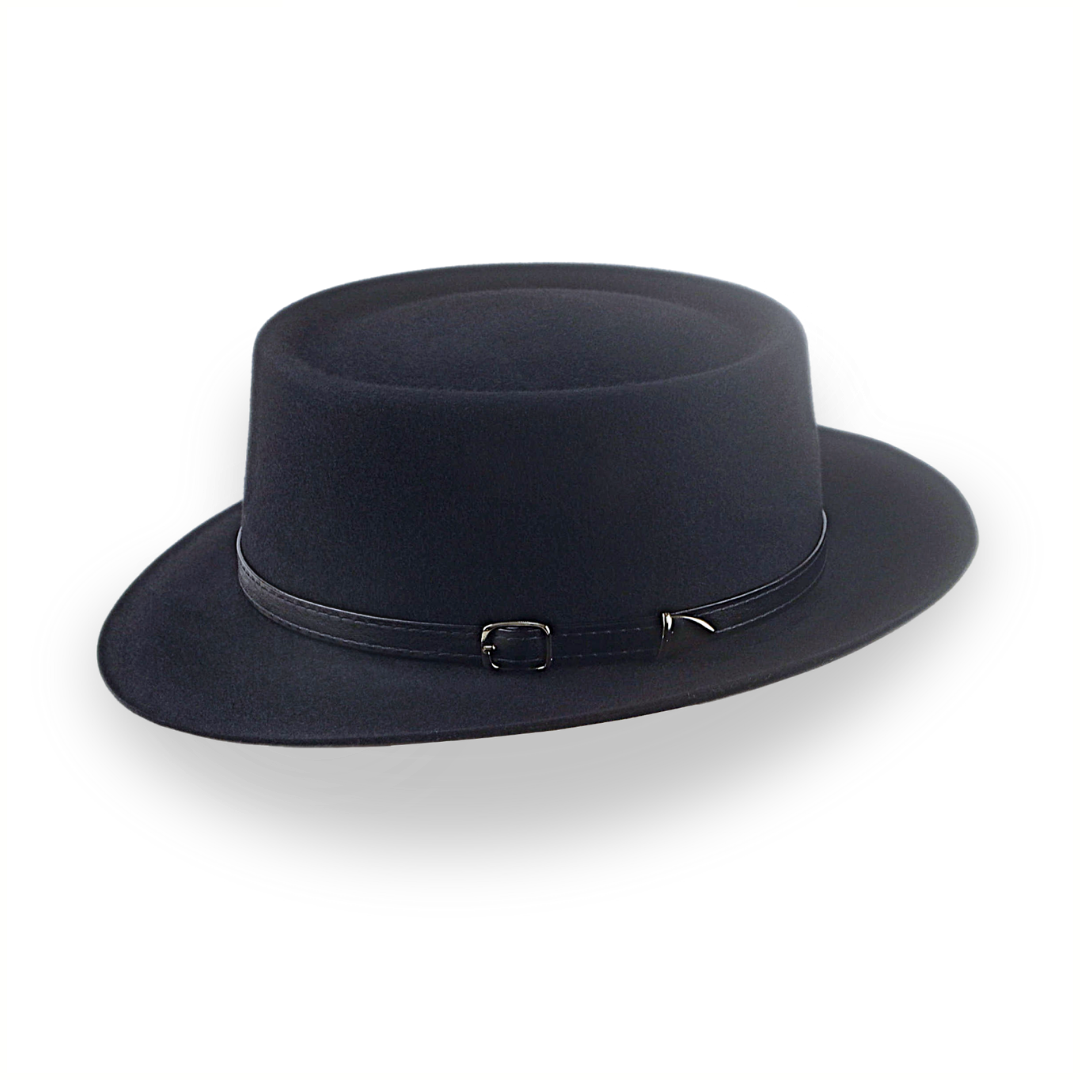 All Black Western Style Small Brim Fedora Hat | The Bronco - Agnoulita Hats 2 