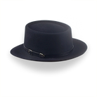 All Black Western Style Small Brim Fedora Hat | The Bronco - Agnoulita Hats 3 