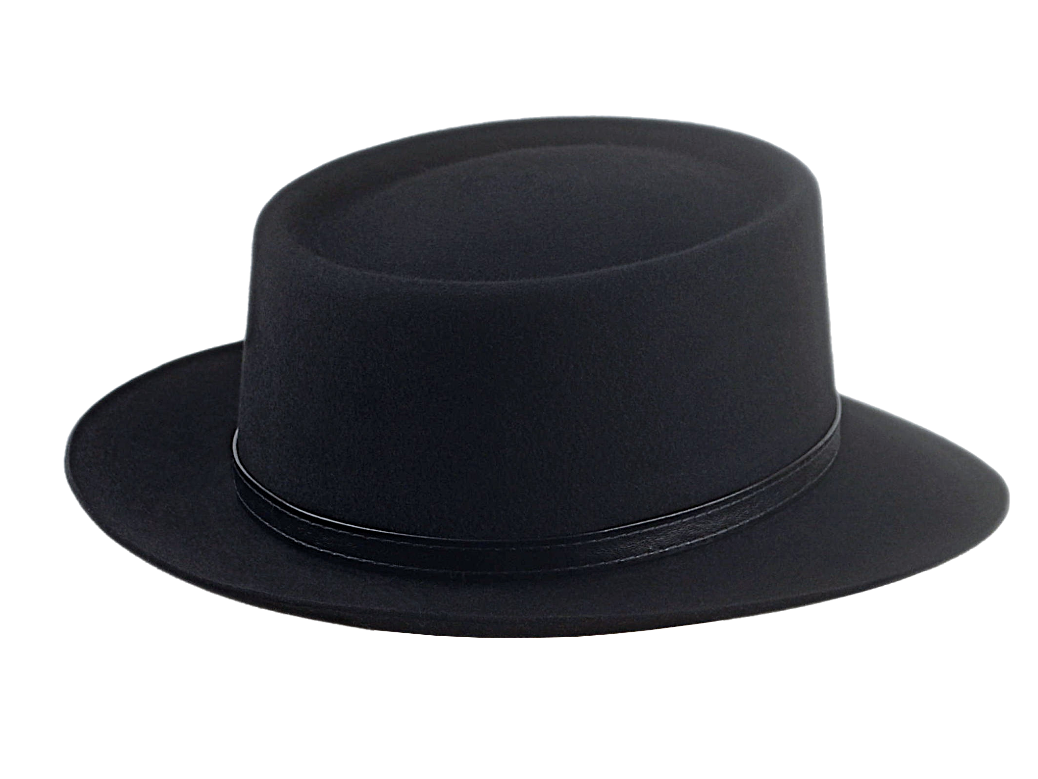 Telescope Crown Fedora | The BRONCO | Custom Handmade Hats Agnoulita Hats 4 | Black, Rabbit fur felt, Telescope, Western Style