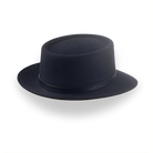 All Black Western Style Small Brim Fedora Hat | The Bronco - Agnoulita Hats 4 