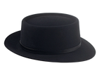 Telescope Crown Fedora | The BRONCO | Custom Handmade Hats Agnoulita Hats 5 | Black, Rabbit fur felt, Telescope, Western Style