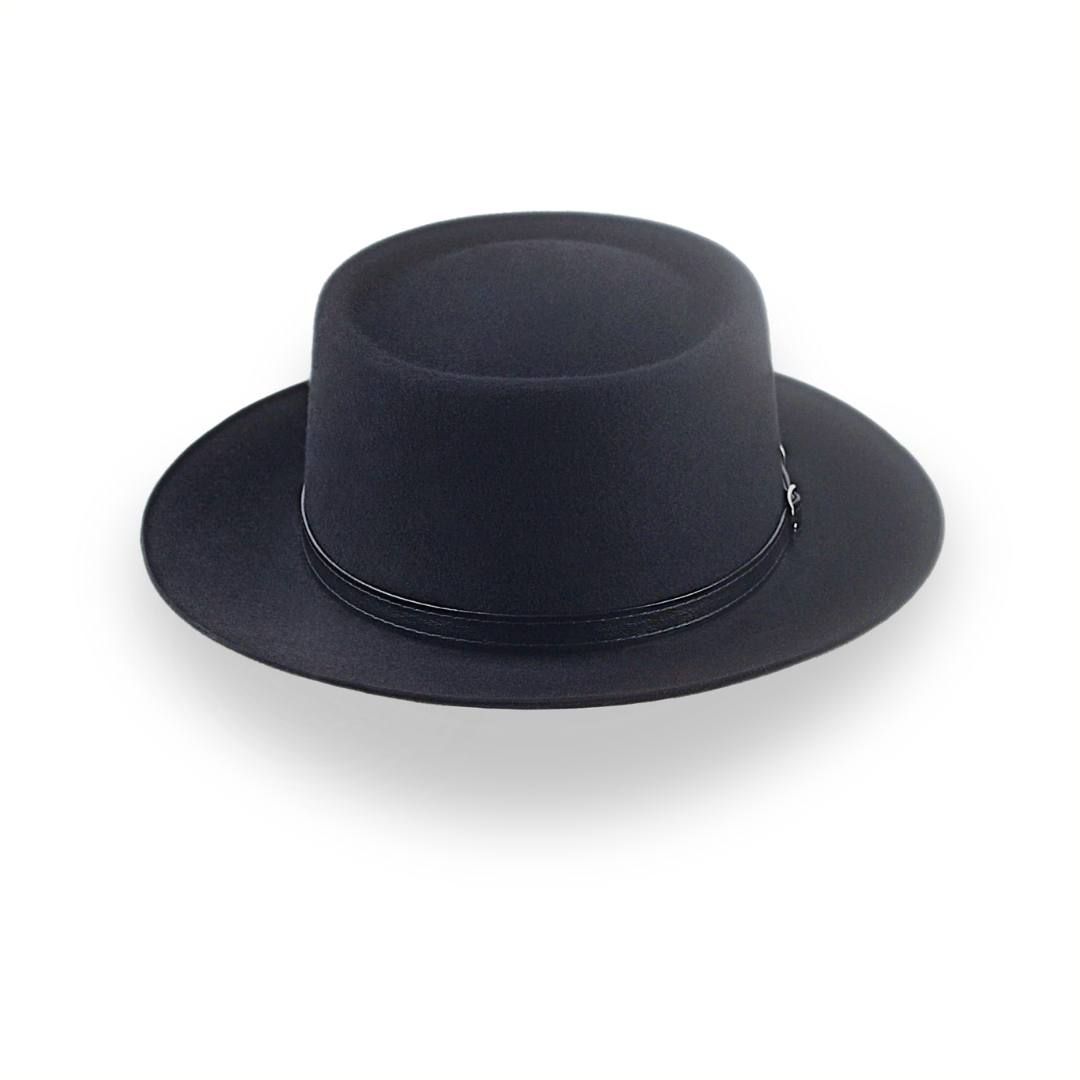 All Black Western Style Small Brim Fedora Hat | The Bronco - Agnoulita Hats 6 