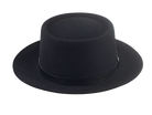 Telescope Crown Fedora | The BRONCO | Custom Handmade Hats Agnoulita Hats 7 | Black, Rabbit fur felt, Telescope, Western Style
