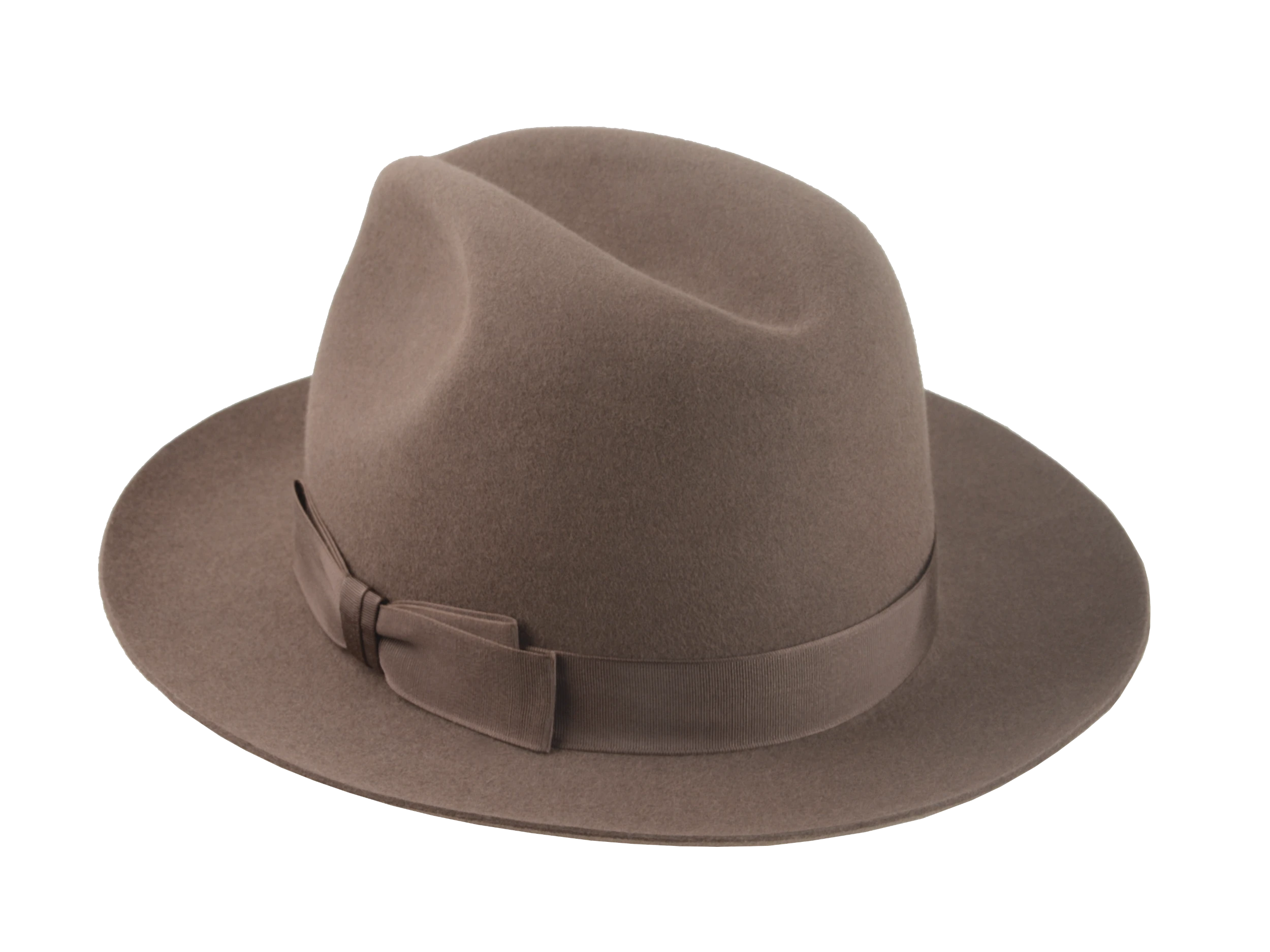 The Fortis: Angled perspective highlighting the luxurious rabbit fur felt material | Agnoulita Hats