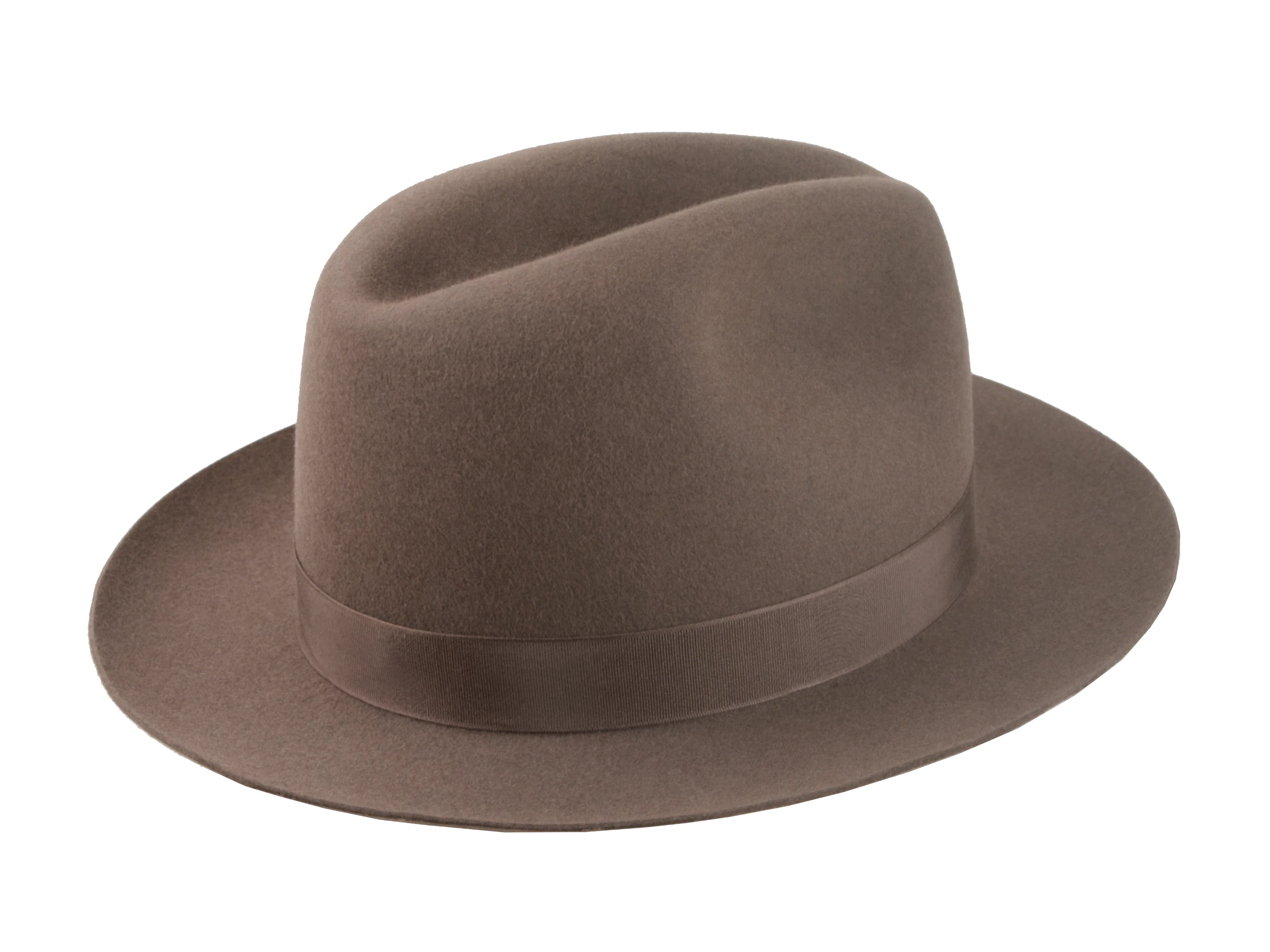 The Fortis: Side view showcasing the 5" crown height and smooth desert taupe finish | Agnoulita Hats