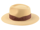 The RUSTY ELEVEN | Agnoulita Custom Handmade Hats Agnoulita Hats 2 | Rabbit fur felt, Teardrop, Wide Brim Fedora, Yellow