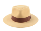 The RUSTY ELEVEN | Agnoulita Custom Handmade Hats Agnoulita Hats 6 | Rabbit fur felt, Teardrop, Wide Brim Fedora, Yellow
