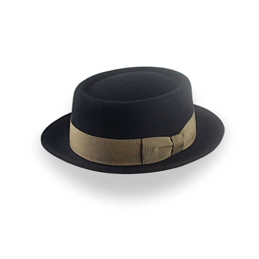 Black Casual Porkpie Hat | The Antico - Agnoulita Hats 1 