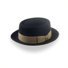 Black Casual Porkpie Hat | The Antico - Agnoulita Hats 1 