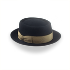 Black Casual Porkpie Hat | The Antico - Agnoulita 3 