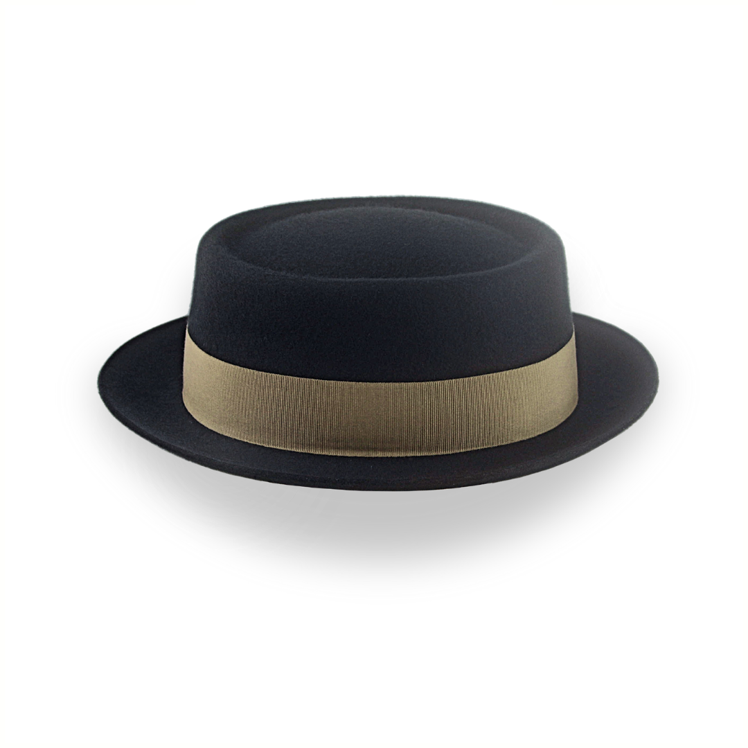 Black Casual Porkpie Hat | The Antico - Agnoulita 5 