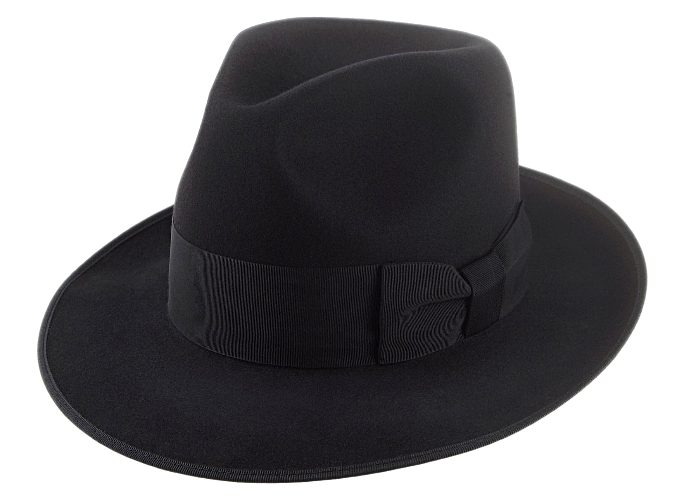 Black Fedora Hat For Men | The CASTOR | Custom Handmade Hats Agnoulita Hats 1 | Beaver fur felt, Black, Center-dent, Custom Beaver Fedora