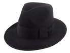Black Fedora Hat For Men | The CASTOR | Custom Handmade Hats Agnoulita Hats 1 | Beaver fur felt, Black, Center-dent, Custom Beaver Fedora
