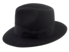 Black Fedora Hat For Men | The CASTOR | Custom Handmade Hats Agnoulita Hats 2 | Beaver fur felt, Black, Center-dent, Custom Beaver Fedora
