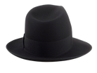 Black Fedora Hat For Men | The CASTOR | Custom Handmade Hats Agnoulita Hats 4 | Beaver fur felt, Black, Center-dent, Custom Beaver Fedora