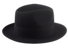 Black Fedora Hat For Men | The CASTOR | Custom Handmade Hats Agnoulita Hats 5 | Beaver fur felt, Black, Center-dent, Custom Beaver Fedora