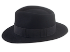 Classic Black Fedora For Men | The AXEL | Handmade Quality Custom Hats Agnoulita Hats 2 | Black, Men's Fedora, Rabbit fur felt, Teardrop