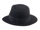 Classic Black Fedora For Men | The AXEL | Handmade Quality Custom Hats Agnoulita Hats 3 | Black, Men's Fedora, Rabbit fur felt, Teardrop