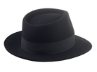 Classic Black Fedora For Men | The AXEL | Handmade Quality Custom Hats Agnoulita Hats 4 | Black, Men's Fedora, Rabbit fur felt, Teardrop