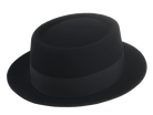 The Jazzist - Premium Wool Felt Porkpie Fedora For Men or Women with Feather in Black White and Red Color | Agnoulita Quality Custom Hats 4