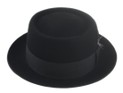 The Jazzist - Premium Wool Felt Porkpie Fedora For Men or Women with Feather in Black White and Red Color | Agnoulita Quality Custom Hats 6