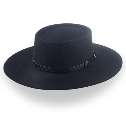 Cappello da cowboy Vaquero nero in feltro di pelliccia resistente | The Mojave