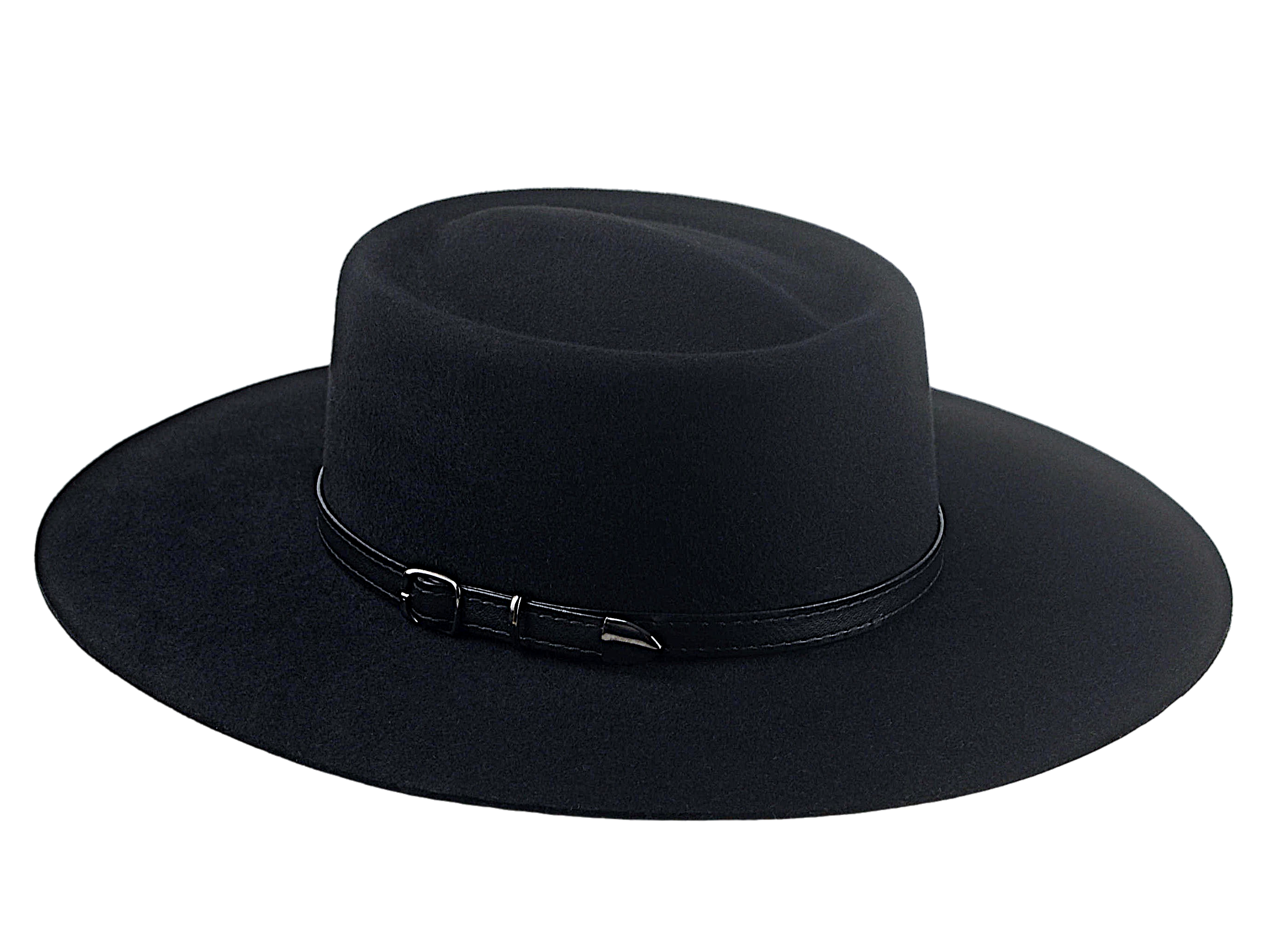 Fur Felt Gamblers Hat | The GAMBLER DELUXE | Custom Handmade Hats Agnoulita Hats 3 | Black, Rabbit fur felt, Telescope, Western Style