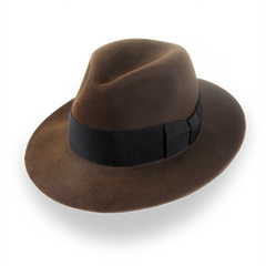 Brown 1940s Fedora Hat - Custom Crafted | The Silkstone