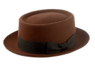 Wool Felt Pork Pie | The ANTICO | Create Your Custom Hat Agnoulita Hats 1 | Brown, Porkpie, Telescope