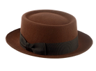 Wool Felt Pork Pie | The ANTICO | Create Your Custom Hat Agnoulita Hats 3 | Brown, Porkpie, Telescope