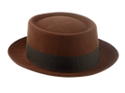 Wool Felt Pork Pie | The ANTICO | Create Your Custom Hat Agnoulita Hats 4 | Brown, Porkpie, Telescope
